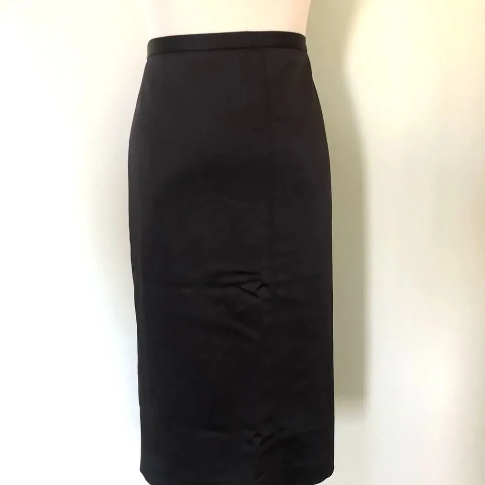 [BCBG MaxAzria] Black Lined Straight Skirt Sz: 6 - Picture 6 of 9